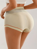 Women's High Waist Shaping Beige Panties - Tummy Control Mesh Brief