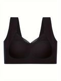 Women's Wireless Comfort Bra - Breathable Gathered Support Underwear